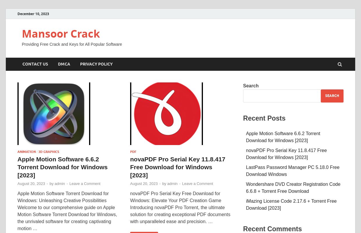 Mansoor Crack - Providing Free Crack and Keys for All Popular Software