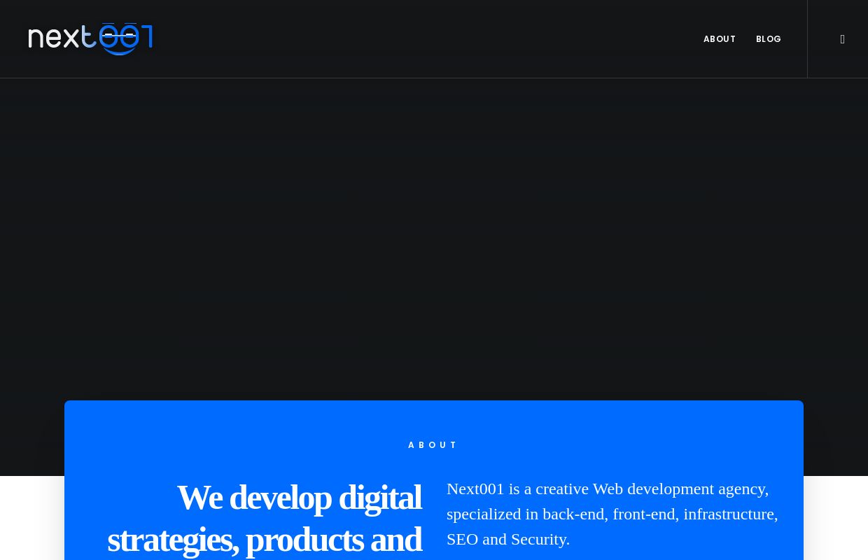 NEXT001 - We are Digital Developers