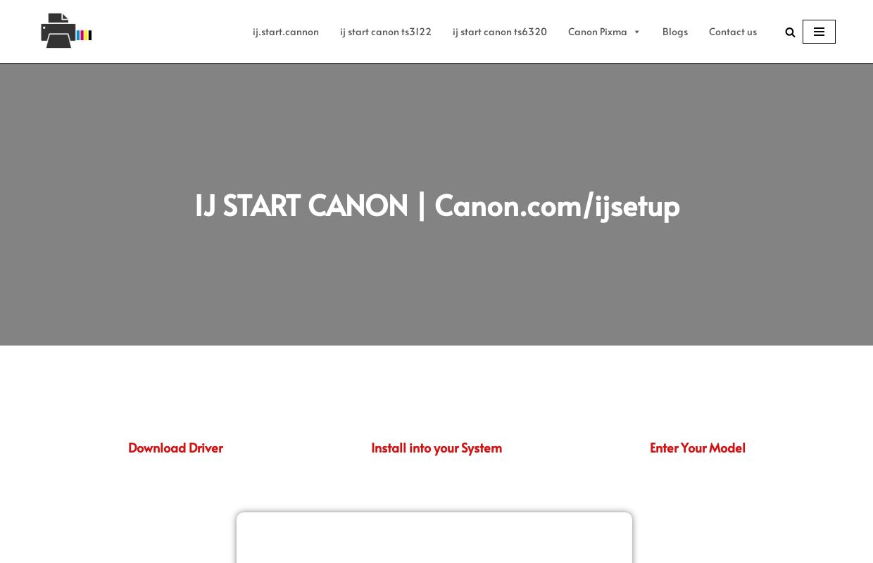 IJ START CANON | Canon.com/ijsetup