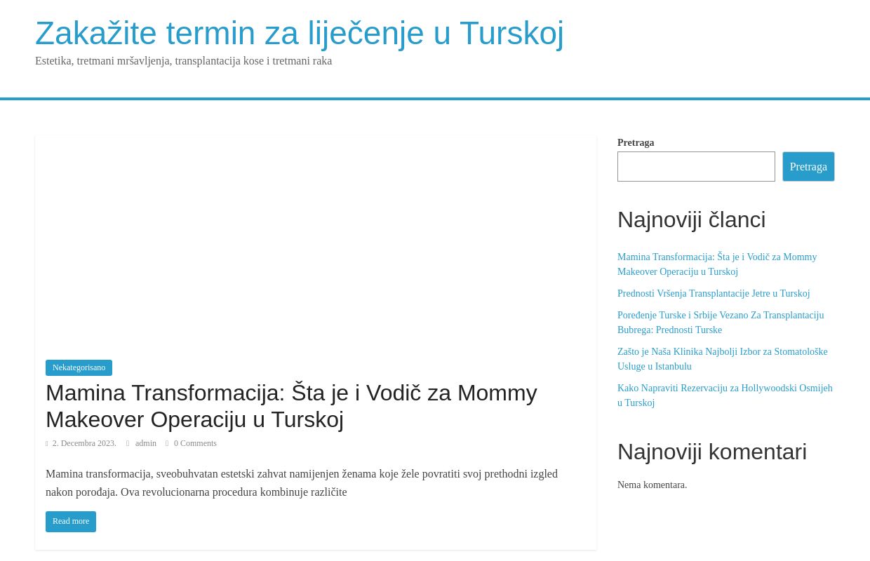 Zakažite termin za liječenje u Turskoj – Estetika, tretmani mršavljenja, transplantacija kose i tretmani raka