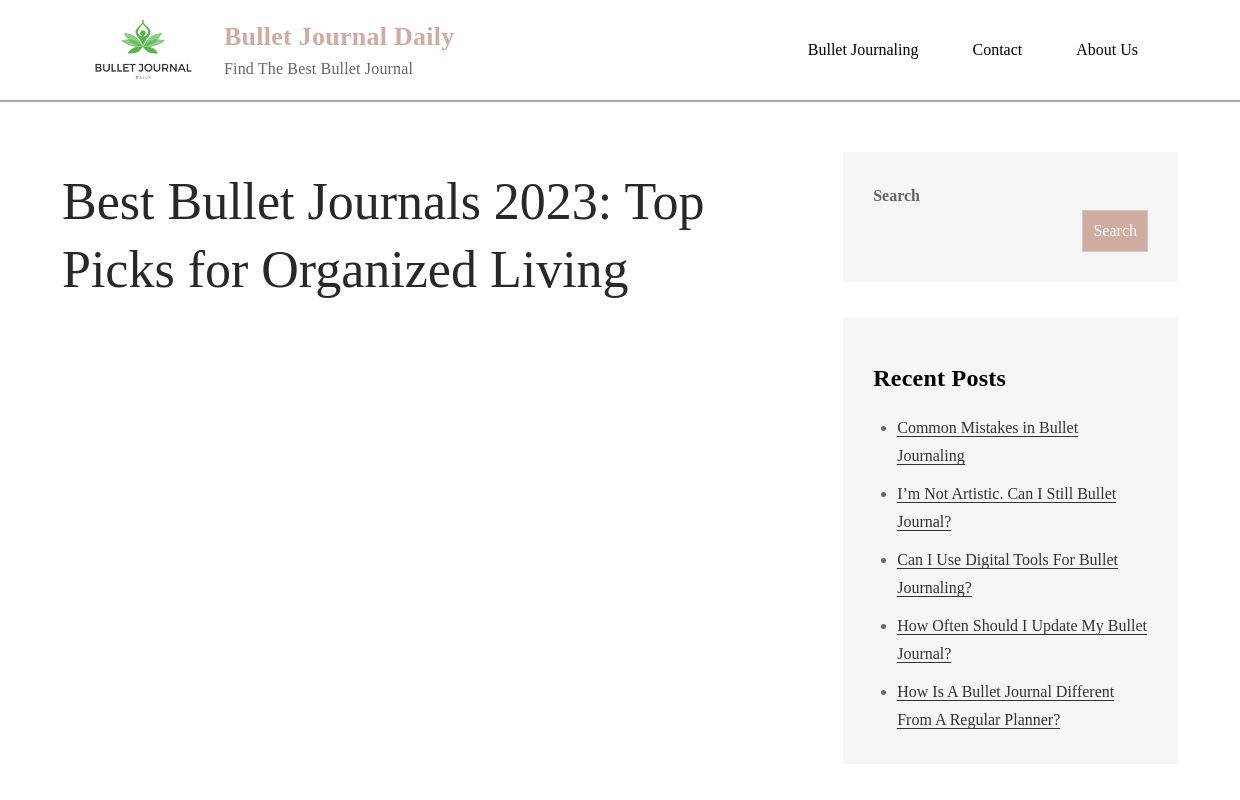 Best Bullet Journals 2023: Top Picks for Organized Living - Bullet Journal Daily