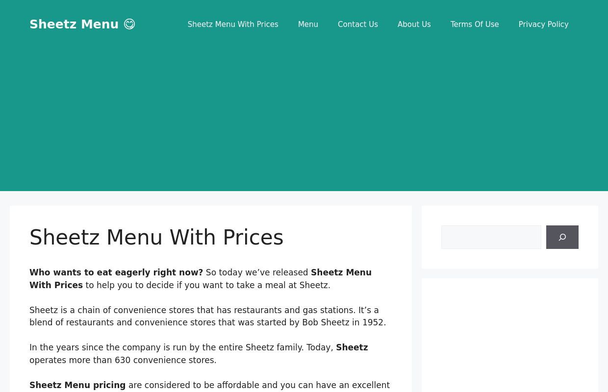 Sheetz Menu With Prices - [ UPDATED: December 2023 ]