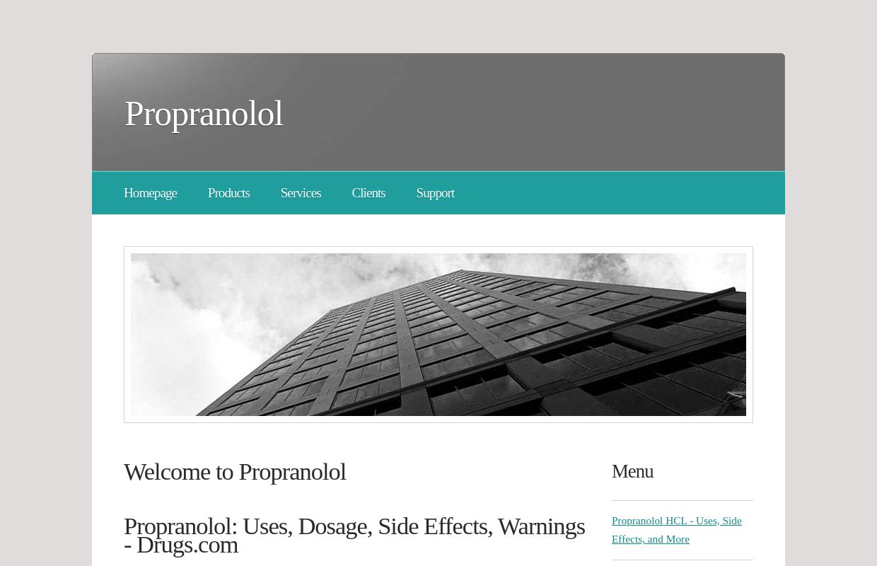 Propranolol: Uses, Dosage, Side Effects, Warnings - Drugs.com | Propranolol