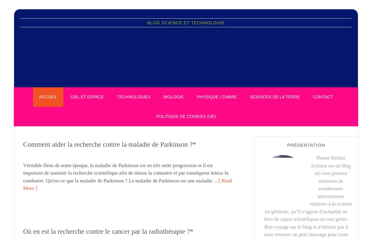 Blog science et technologie - Planet techno science