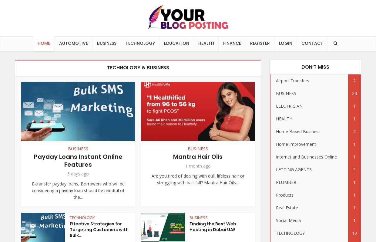 Home - Your Blog Posting