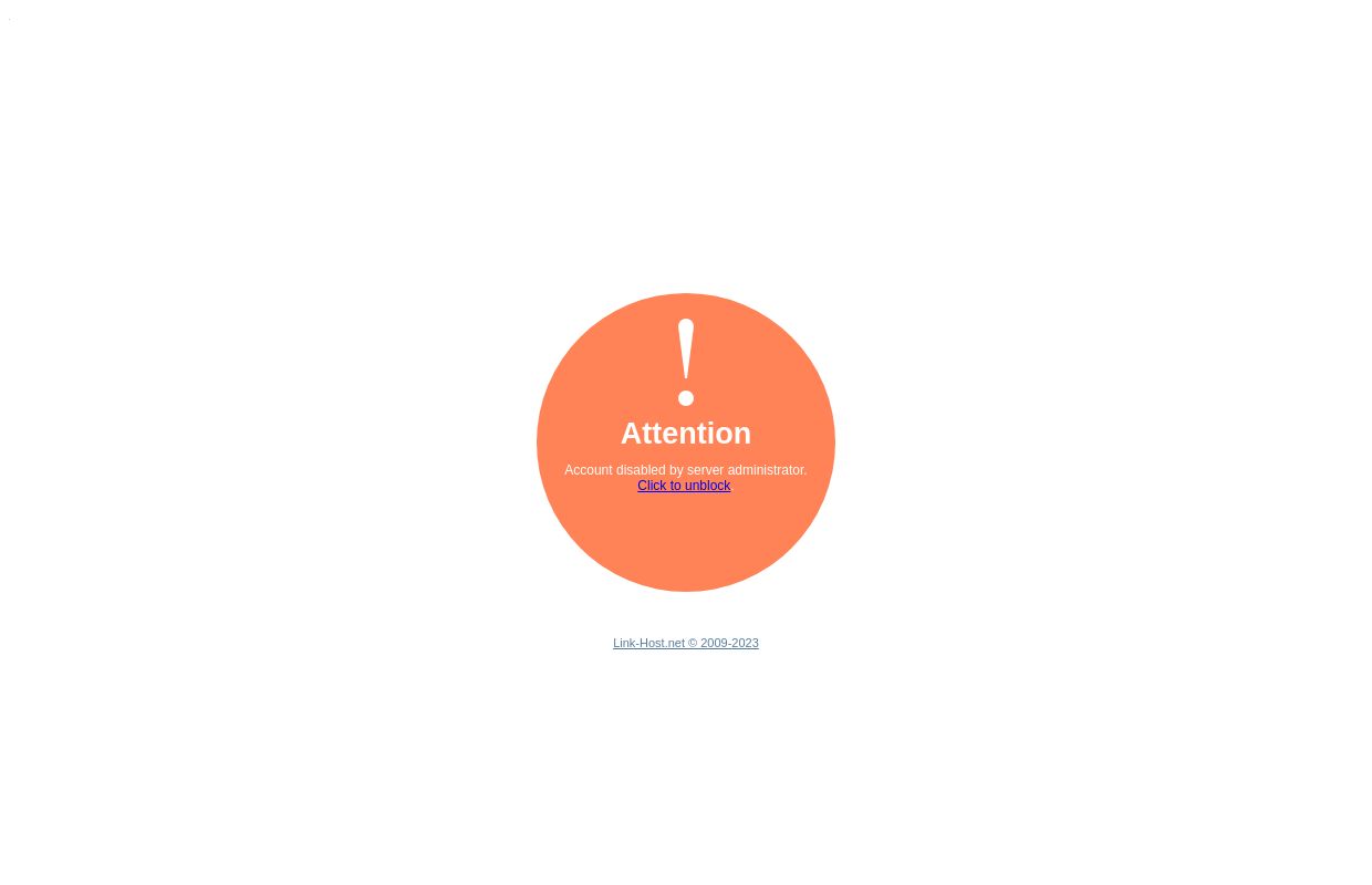 Account disabled by server administrator
