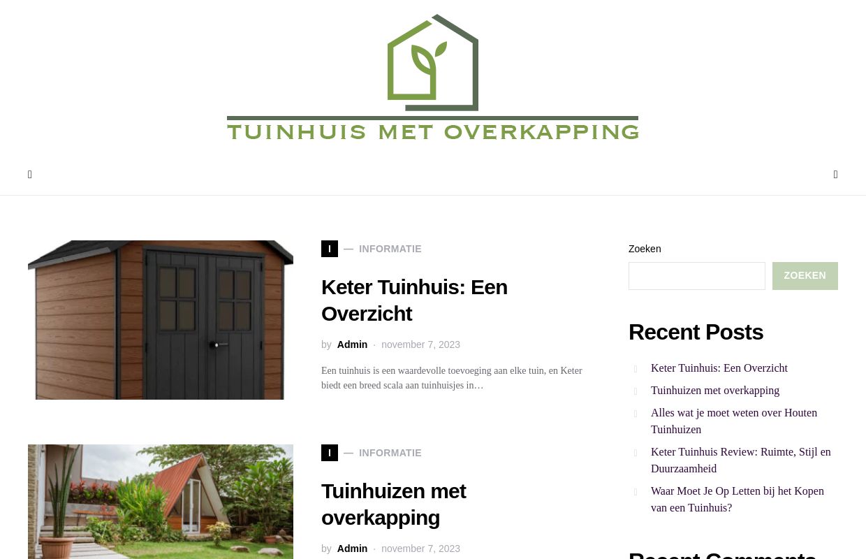 Tuinhuis met Overkapping: Creëer Jouw Ideale Buitenruimte - Natuurlijk Genieten onder Jouw Tuinhuis met Overkapping