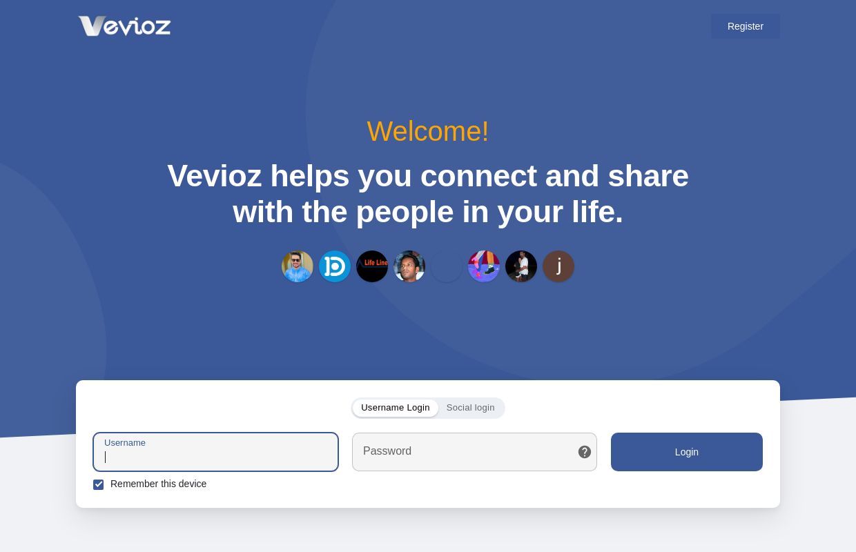 Vevioz helps you connect and share with the people in your life.