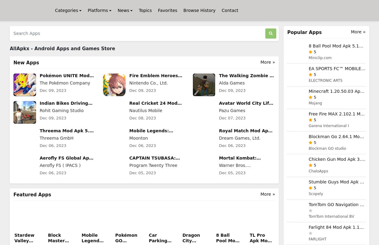 AllApkx - Android Apps and Games Store