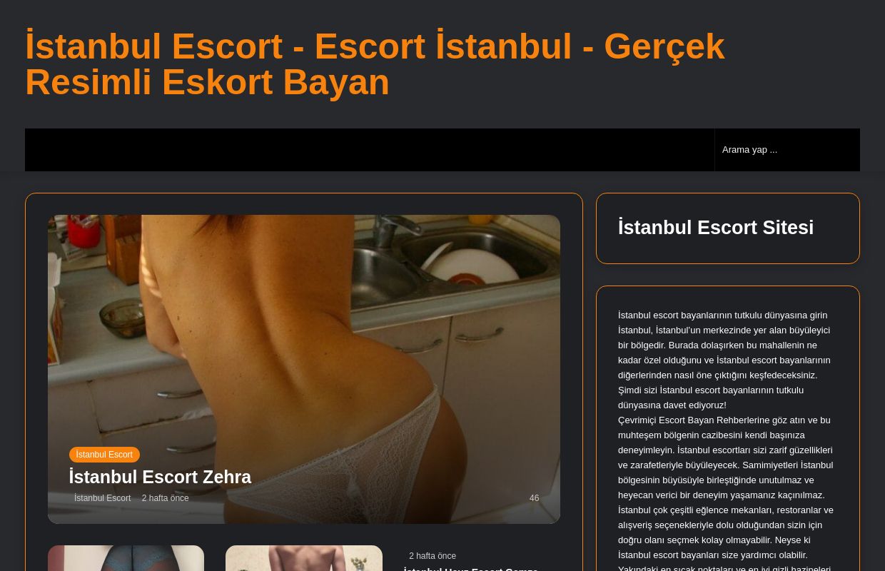 İstanbul Escort - Escort İstanbul - Gerçek Resimli Eskort Bayan