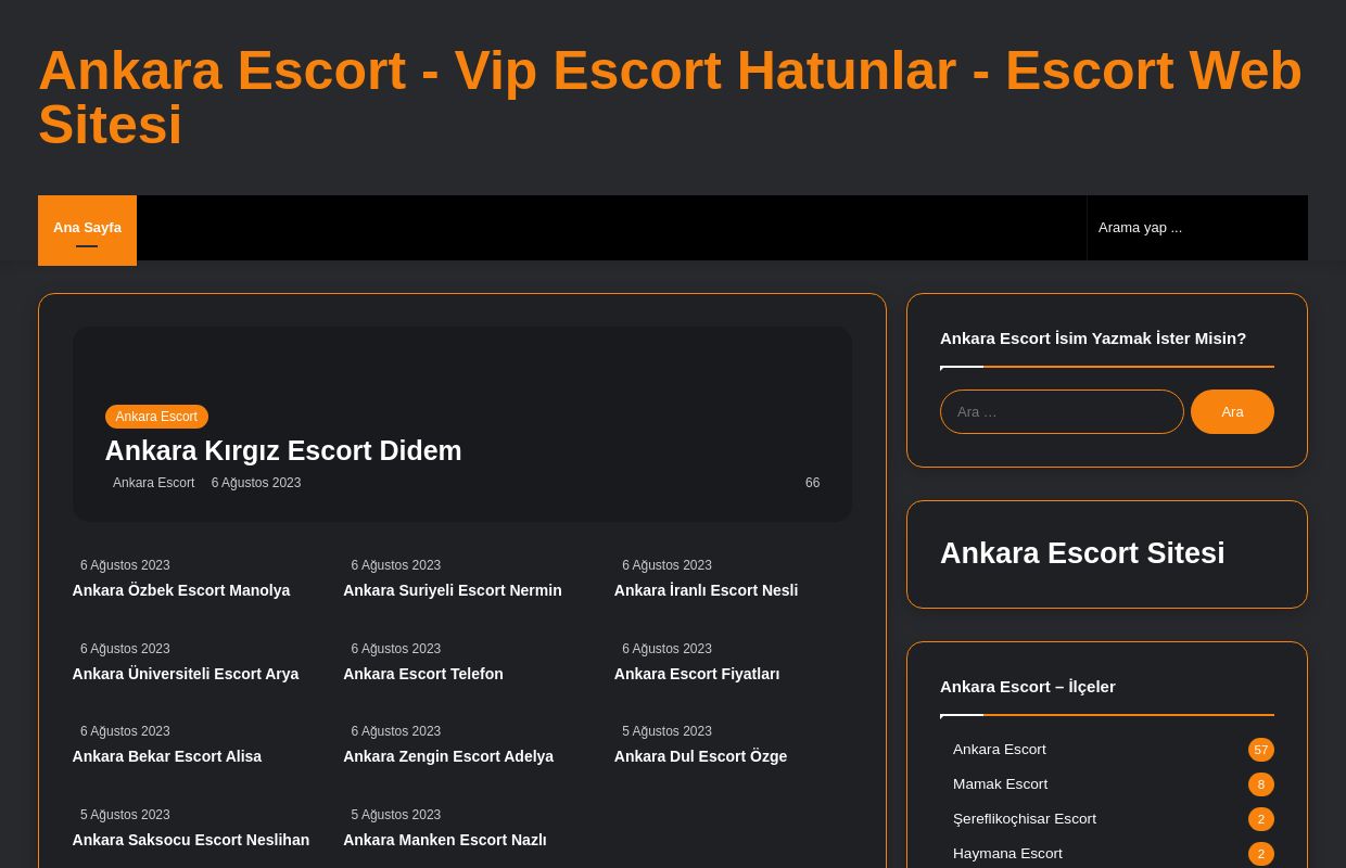Ankara Escort - Vip Escort Hatunlar - Escort Web Sitesi