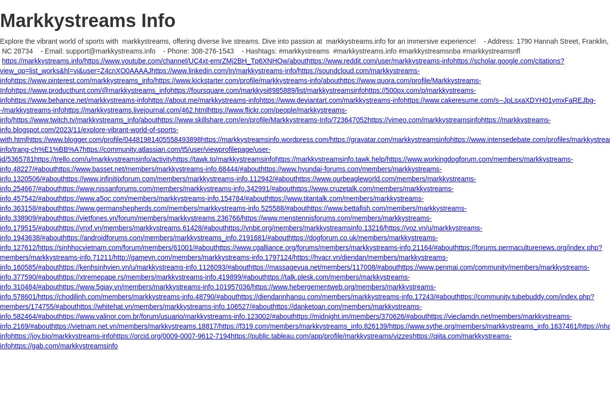 Markkystreams Info