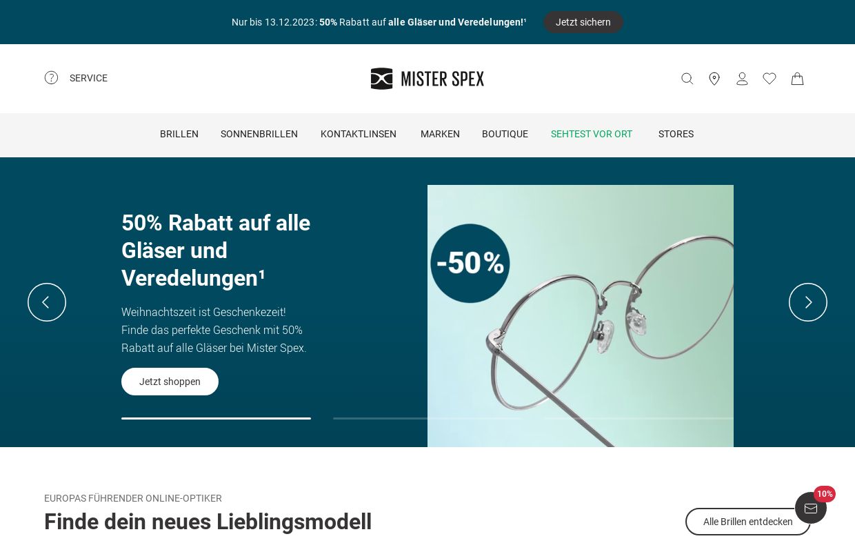 Brillen, Sonnenbrillen, Kontaktlinsen online kaufen: Mister Spex 