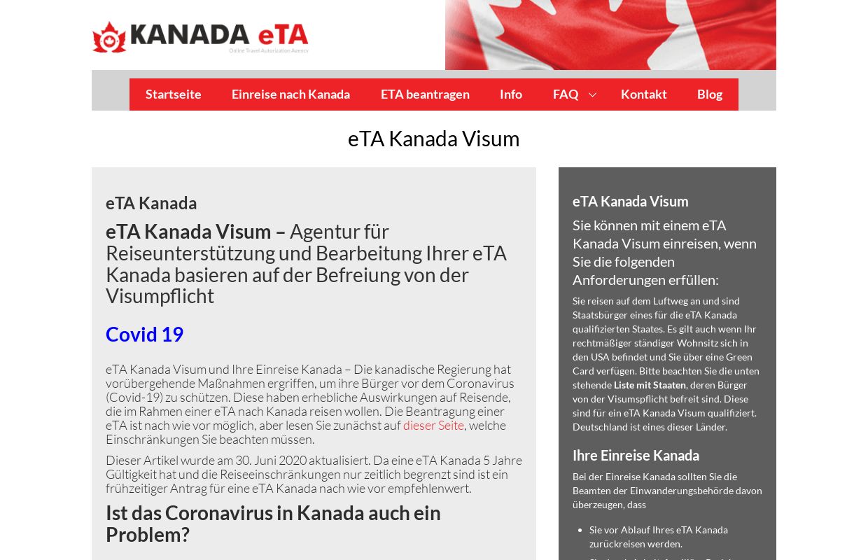 Ihr eTA Visum Kanada – Für Ihre nächste Kanada-Reise