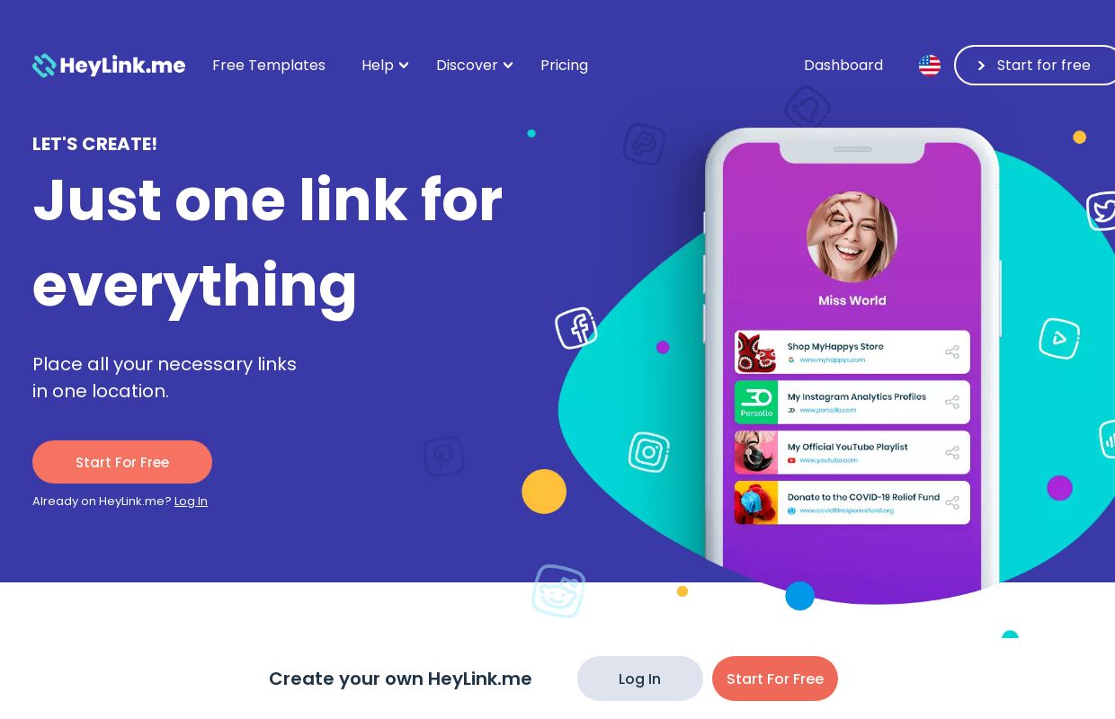 HeyLink.me | Link Management, Just One Link For Everything