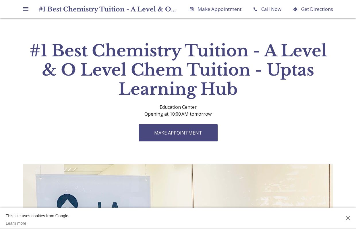 #1 Best Chemistry Tuition - A Level & O Level Chem Tuition - Uptas Learning Hub - Education Center