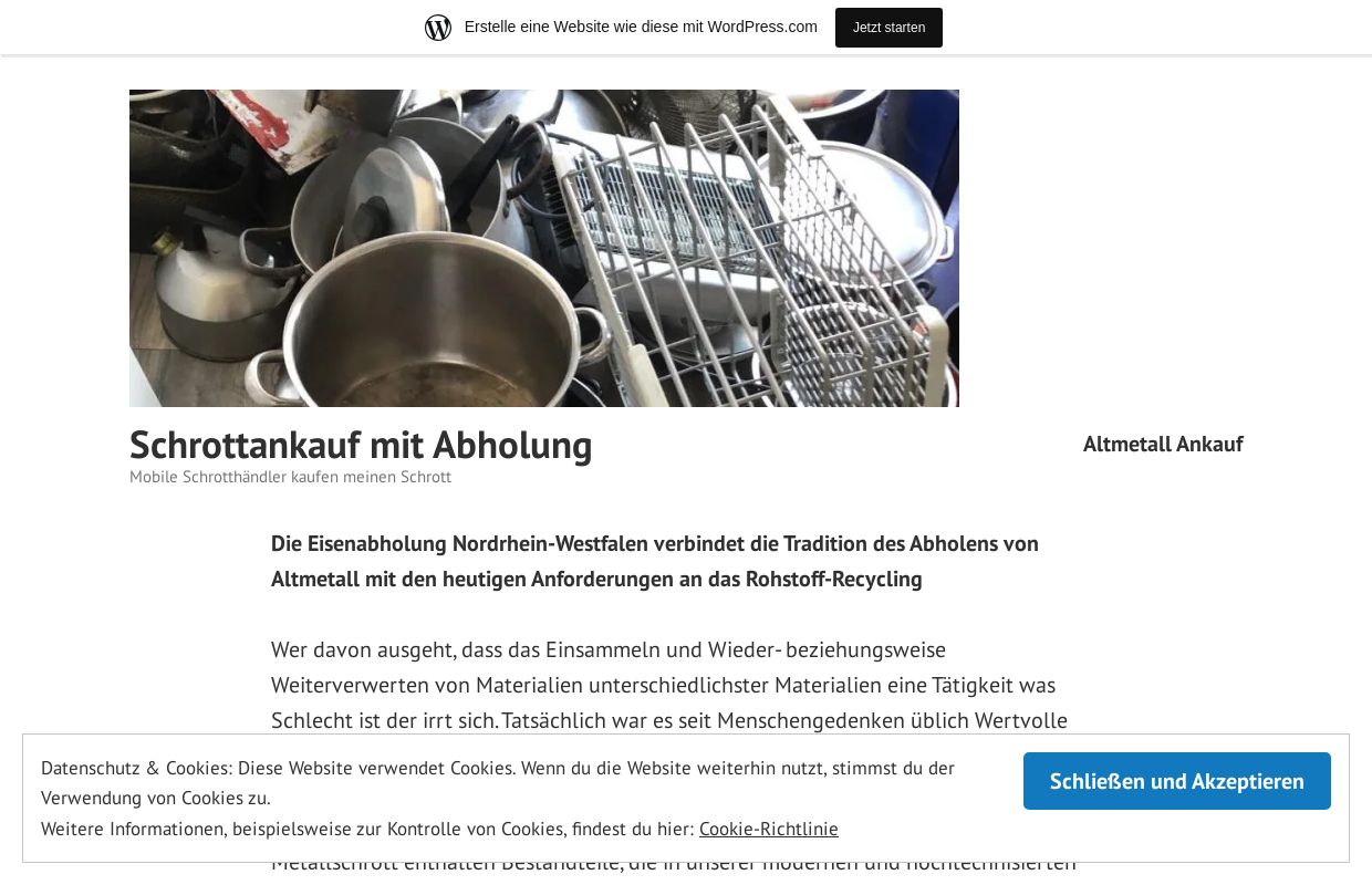 Schrottankauf mit Abholung  – Mobile Schrotthändler kaufen meinen Schrott