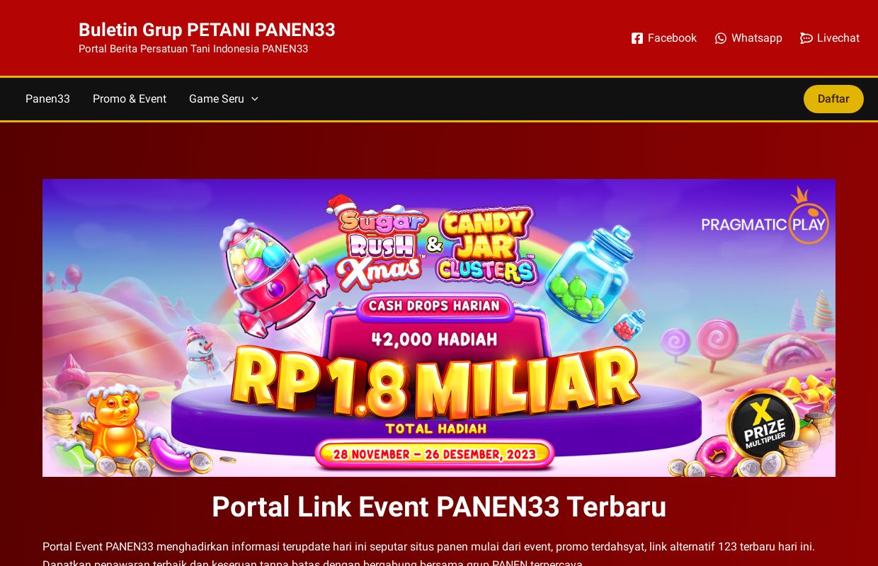 Portal Link Event PANEN33 Terbaru - Buletin Grup PETANI PANEN33