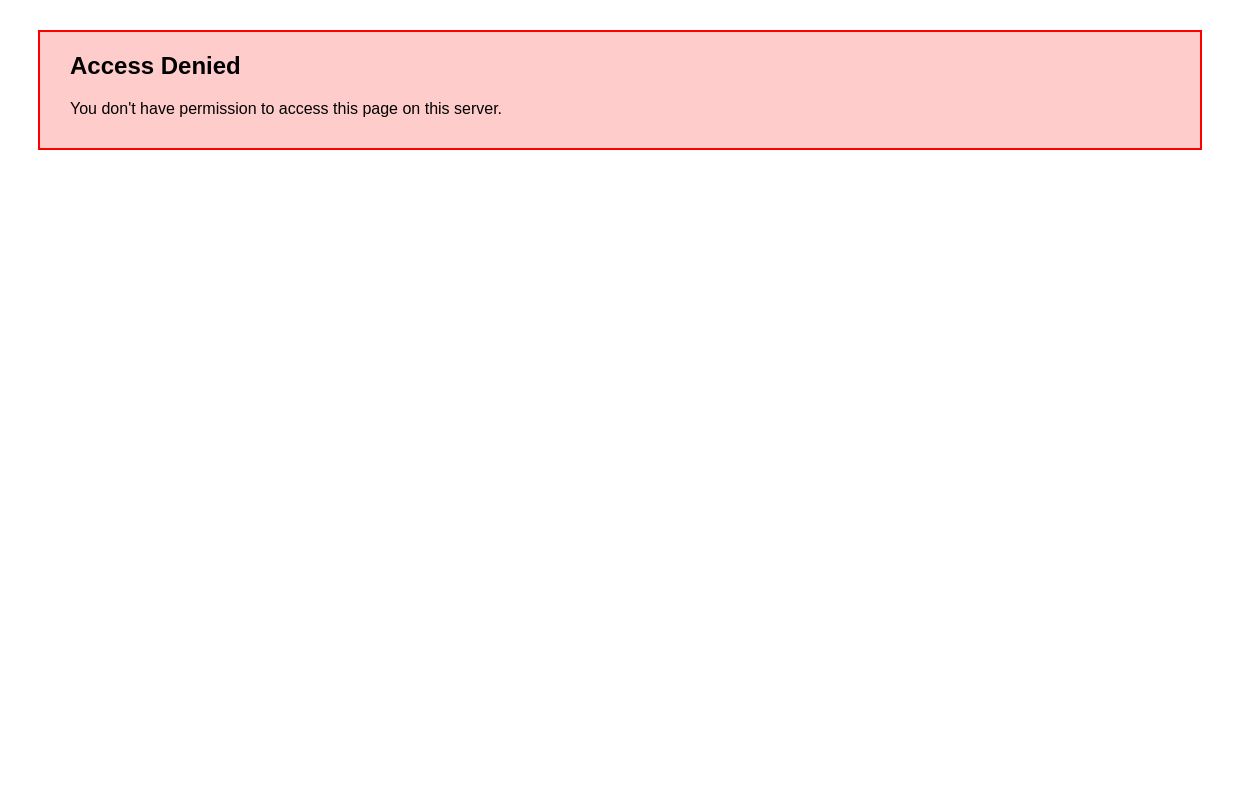 Error 403: Access Denied