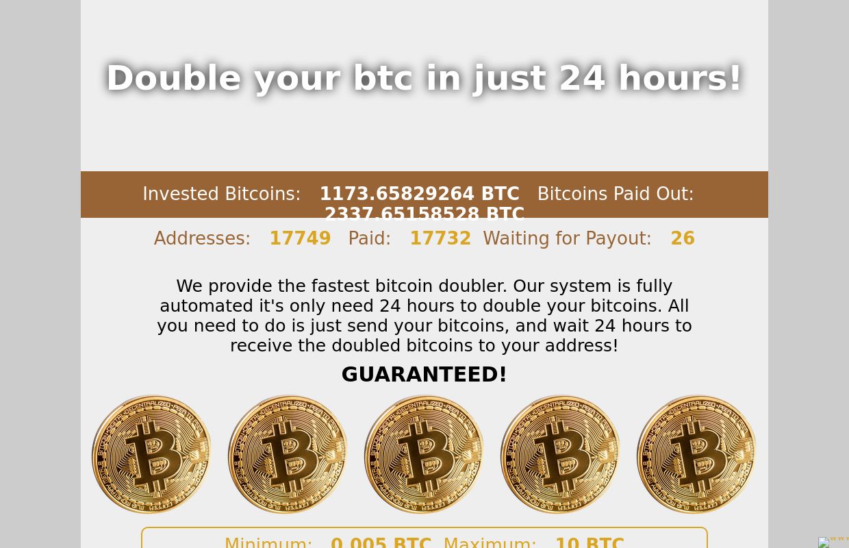 Double your btc in just 24 hours