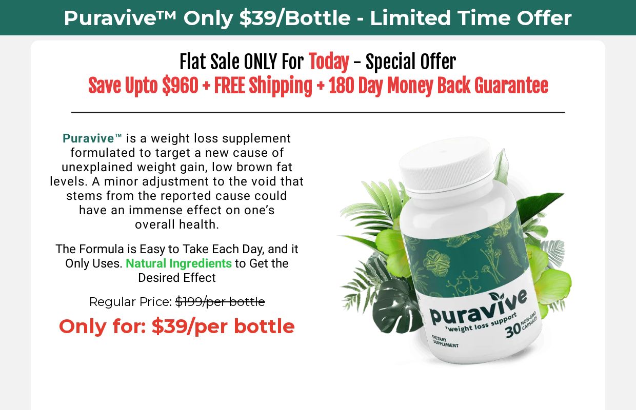 Puravive™ (Canada Official Website) | Puravive