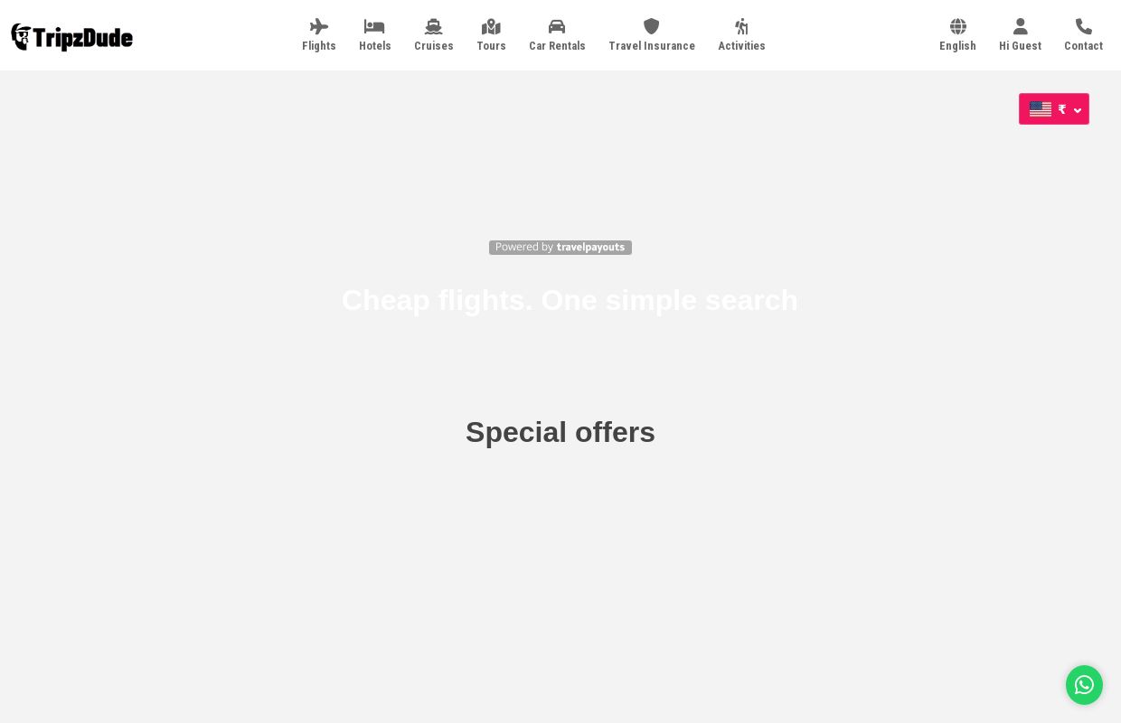 Find the Cheapest Flights on TripzDude Flights