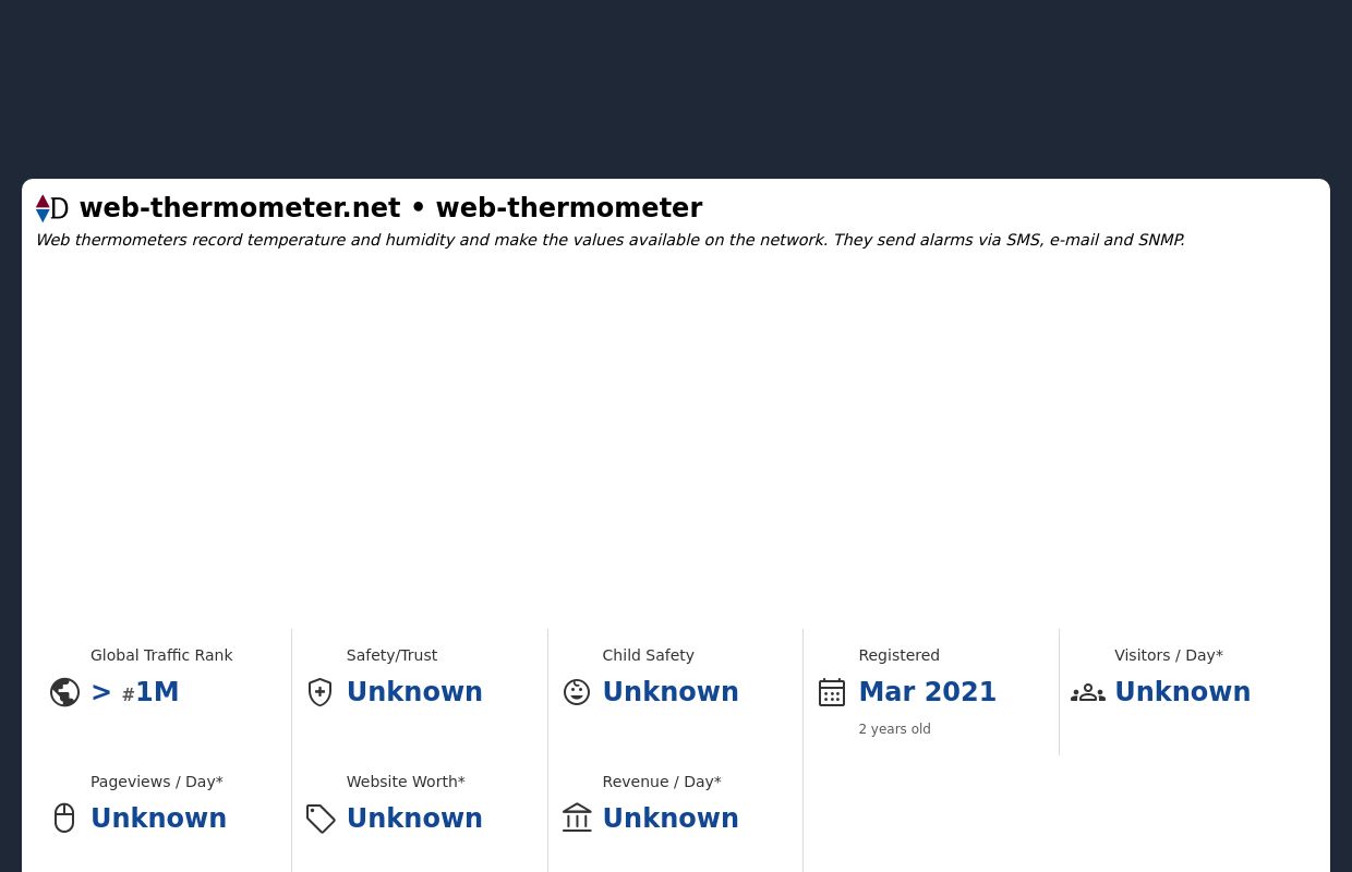 web-thermometer.net | Measure temperature and humidity in the network