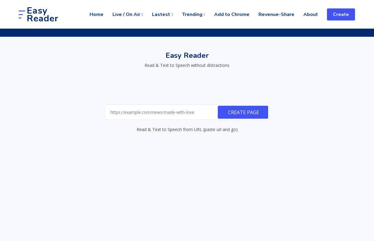 Easy Reader - Read & Text to Speech without distractions