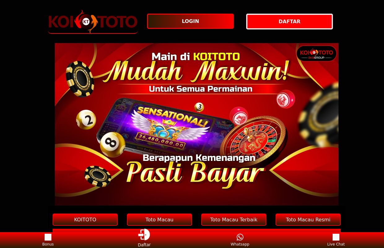 KOITOTO > Rekomendasi Bandar Toto Macau Terbaik dan Resmi di Indonesia 