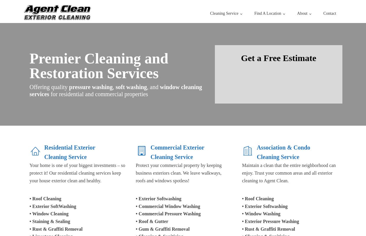 Agent Clean Exterior Cleaning Service