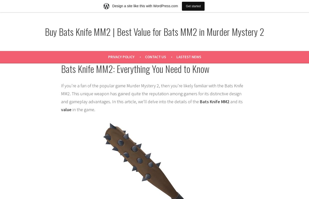 Buy Bats Knife MM2 | Best Value for Bats MM2 in Murder Mystery 2