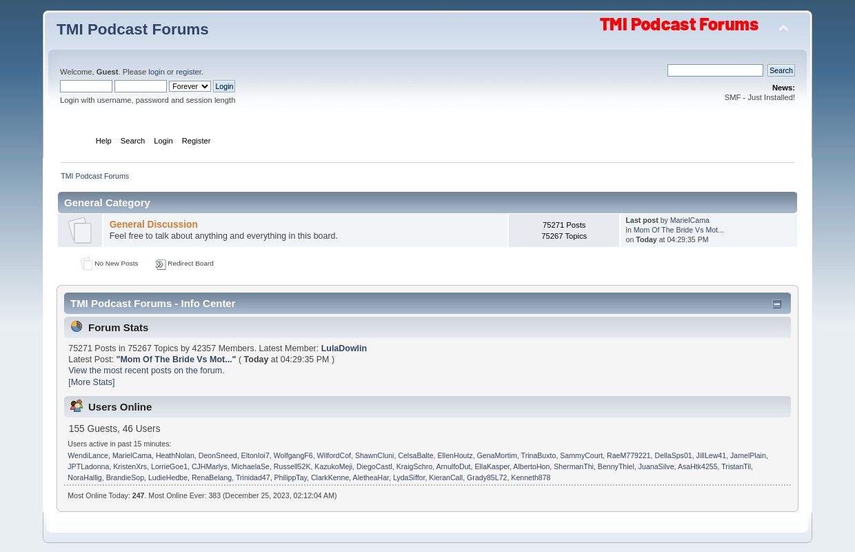 TMI Podcast Forums - Index