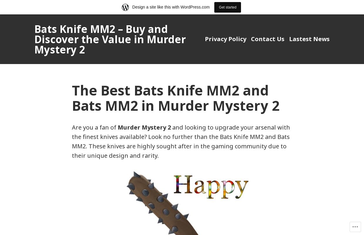 Bats Knife MM2 – Buy and Discover the Value in Murder Mystery 2