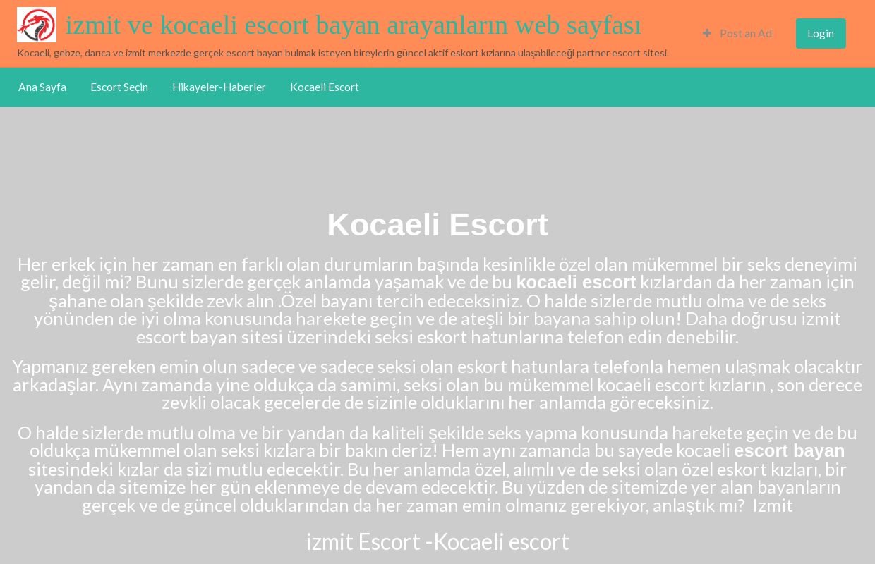 izmit ve kocaeli escort bayan arayanların web sayfası
