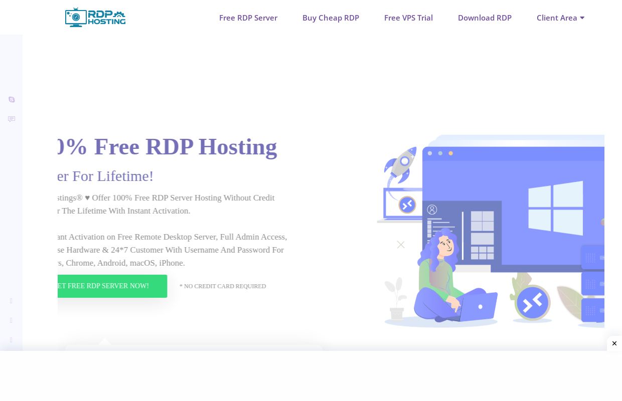 #1 Free RDP Hosting Server For Lifetime▷On Spot Activation