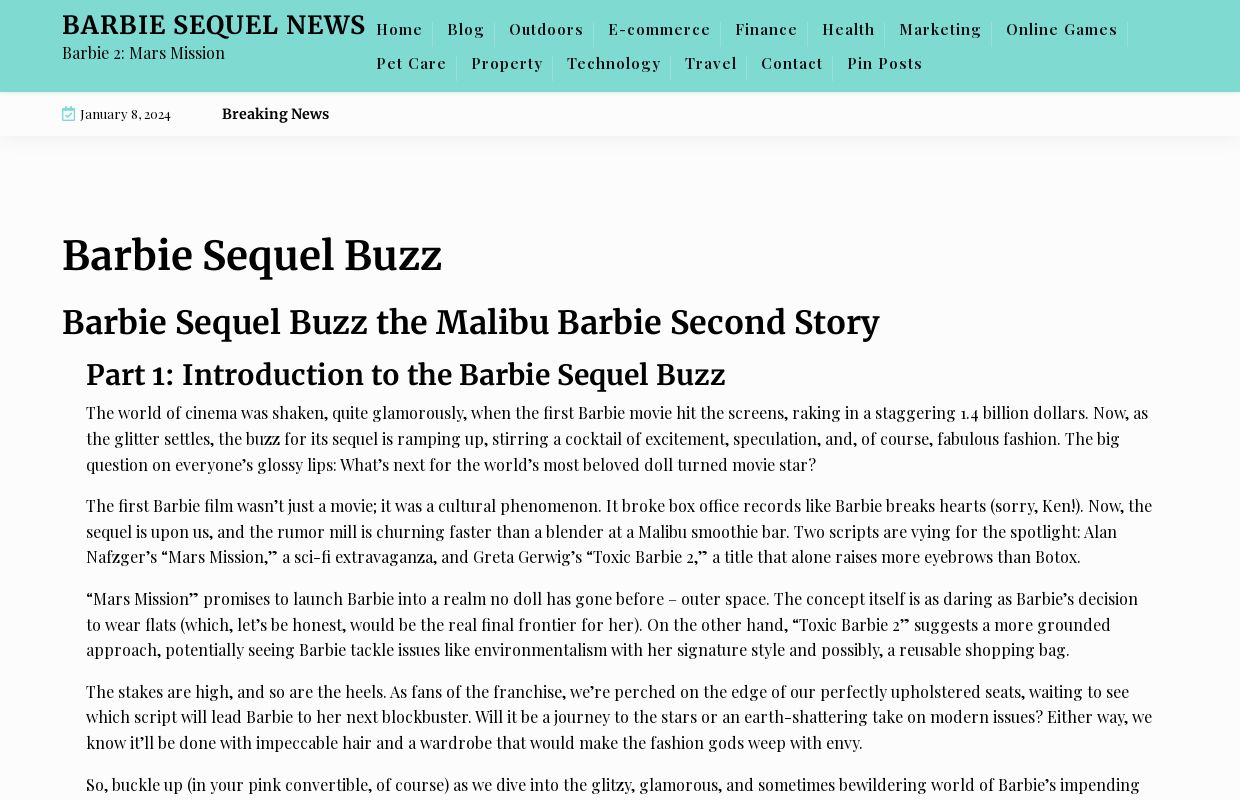 Barbie Sequel Buzz - Barbie Sequel News