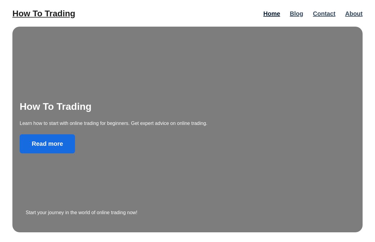 How To Trading