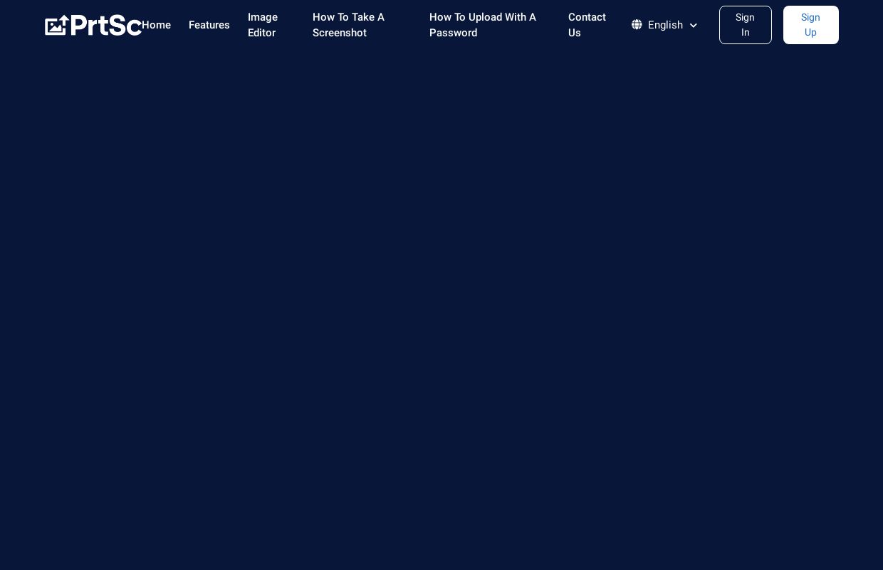 PrtSc — Free Upload And Share Images or Screenshots With Password