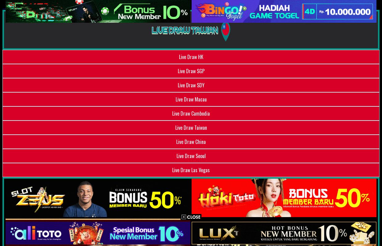 Live Draw Taiwan - Live Result Taiwan - Live Taiwan Pools Tercepat