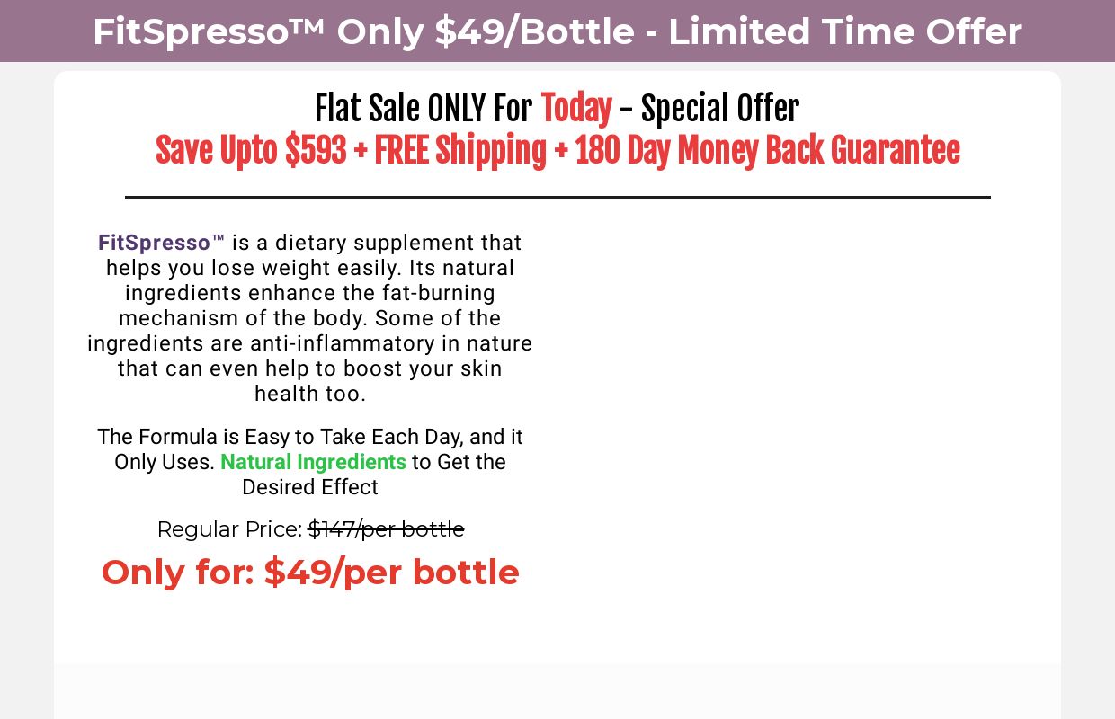 FitSpresso™ (Official) Get 67% Off + Free Shipping!