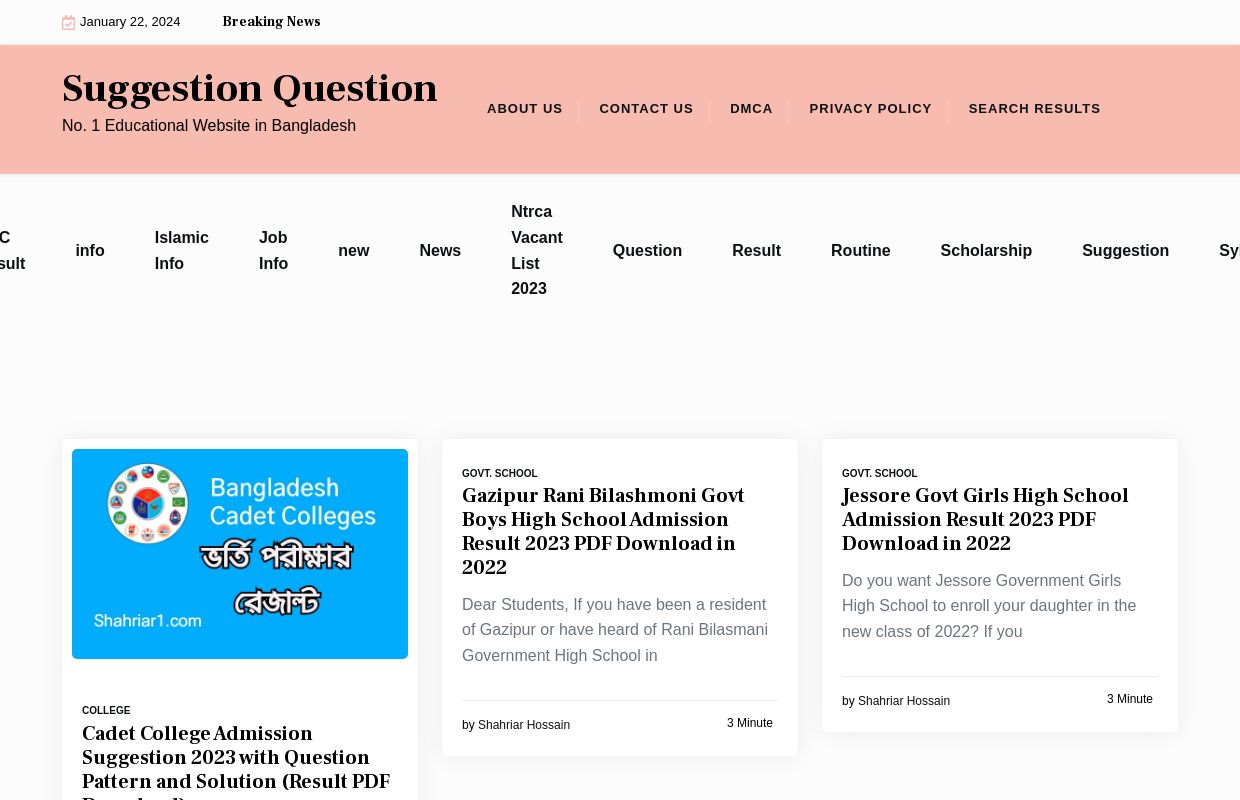 Suggestion Question – No. 1 Educational Website in Bangladesh