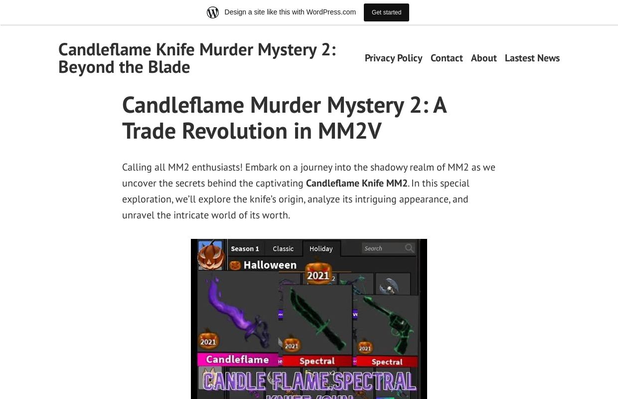 Candleflame Knife Murder Mystery 2: Beyond the Blade