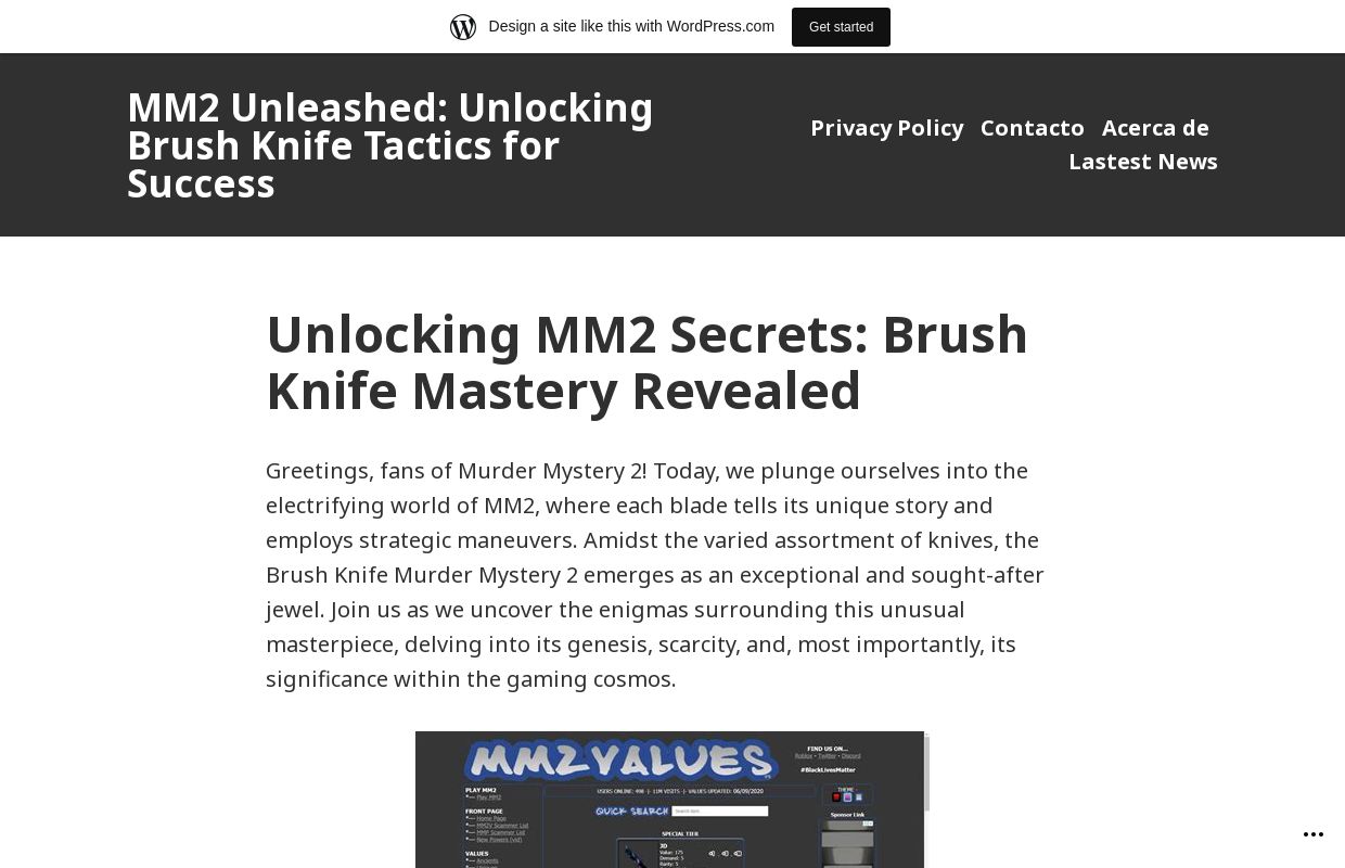 MM2 Unleashed: Unlocking Brush Knife Tactics for Success