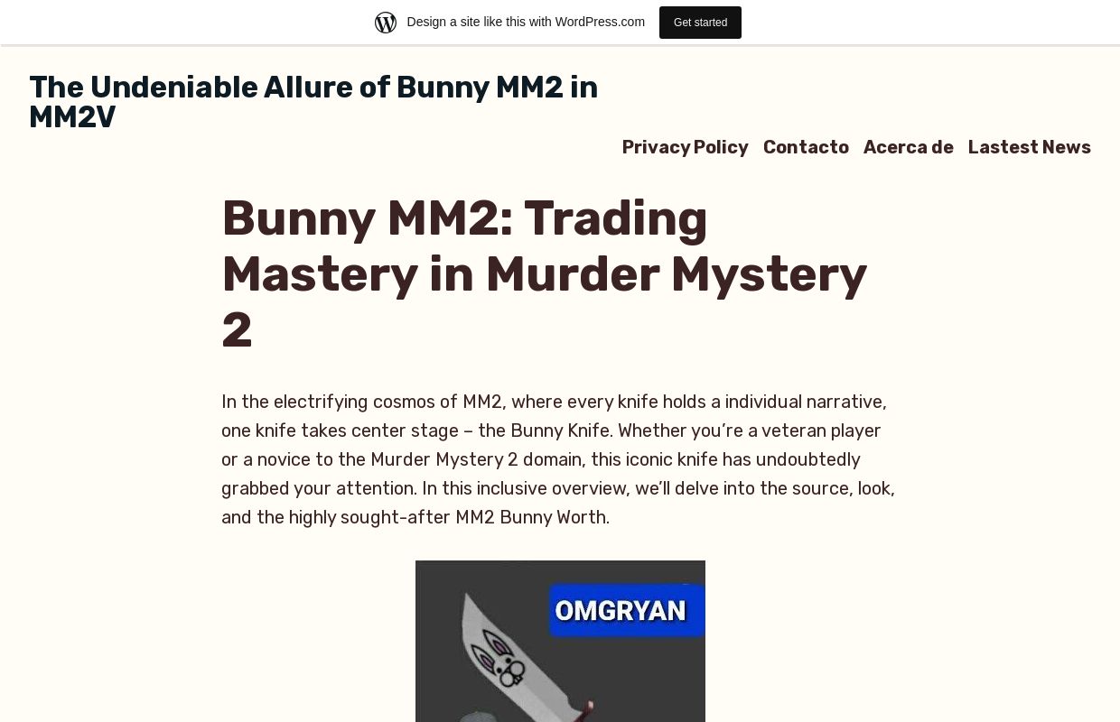 The Undeniable Allure of Bunny MM2 in MM2V