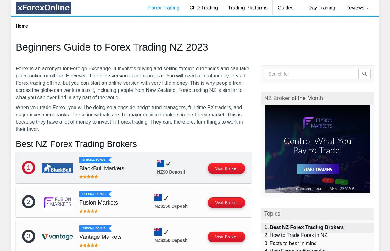 Forex Trading in New Zealand | Best Forex Brokers NZ for 2023