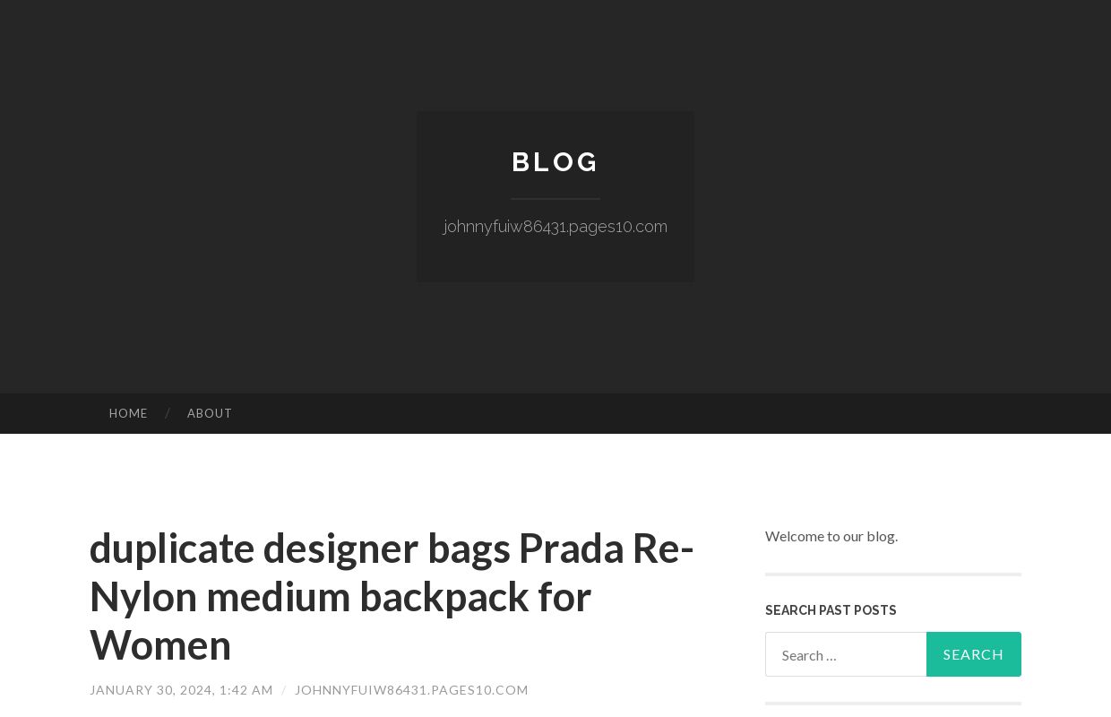 duplicate designer bags Prada Re-Nylon medium backpack for Women - Blog