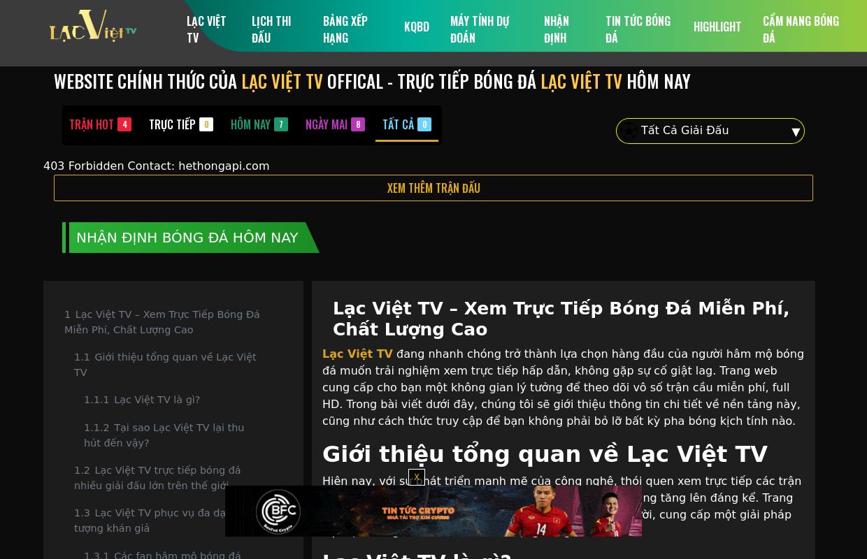 Lạc Việt TV - Trực Tiếp Bóng Đá Lạc Việt TV