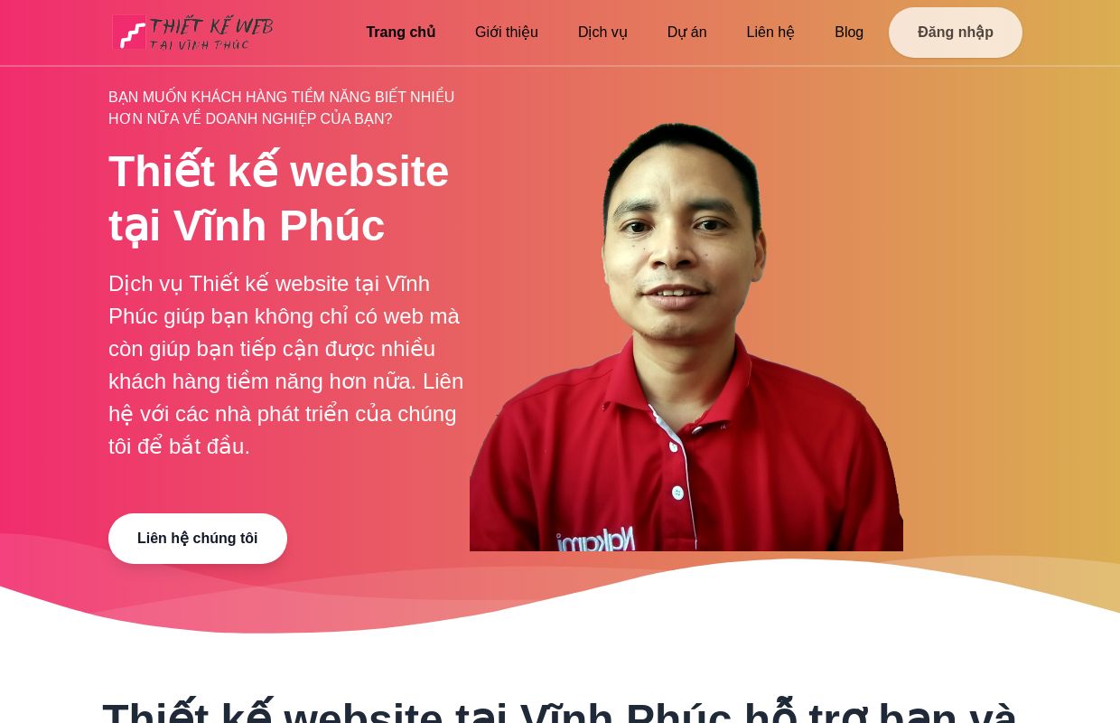 Thiết kế website tại Vĩnh Phúc | Lỗ Văn Long