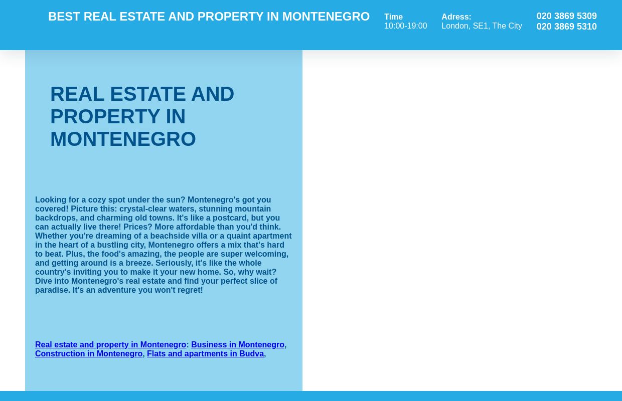 Real estate and property in Montenegro - Real estate and property in Montenegro