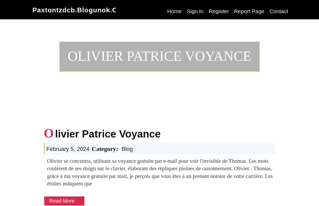 Olivier Patrice voyance - homepage